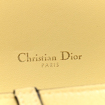 Christian Dior Goatskin Saddle Chain Wallet Pouch Soft Yellow 8 of 12