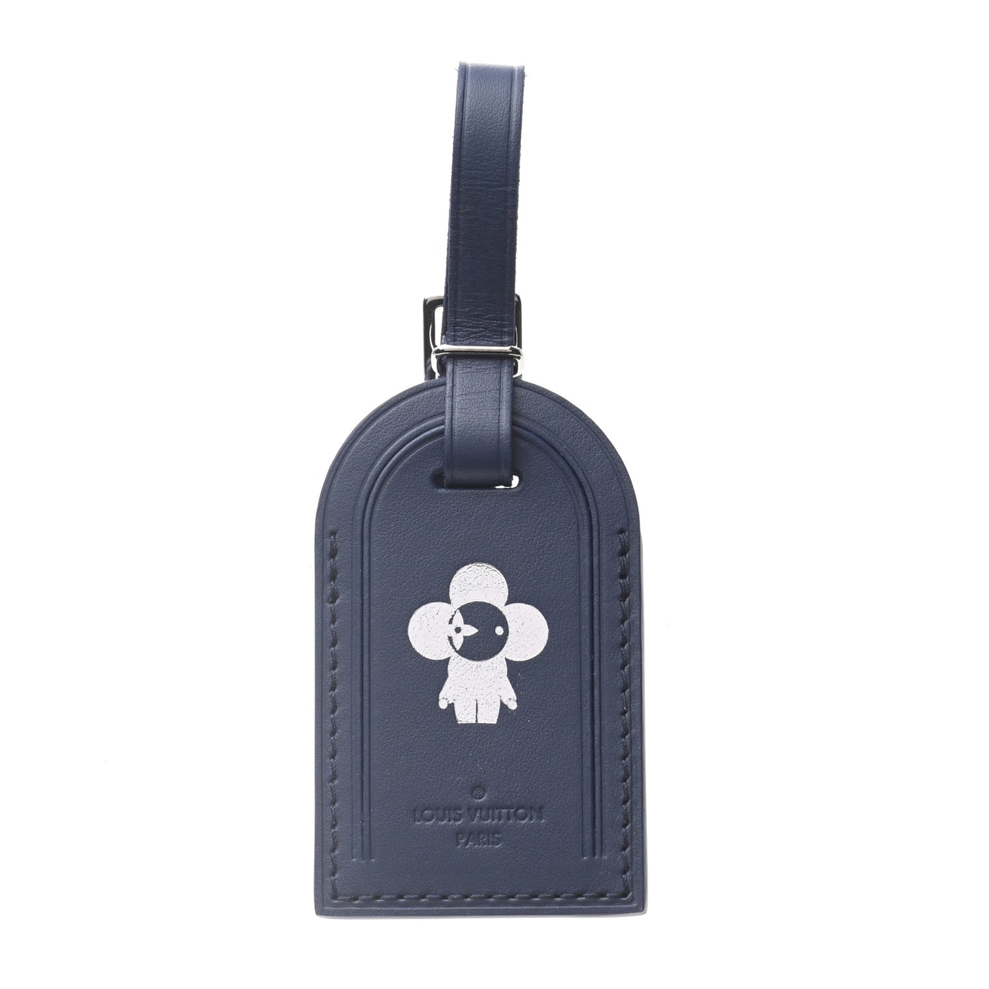 Calfskin Vivienne Luggage Tag Blue