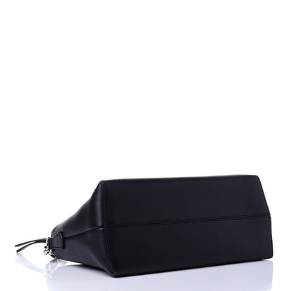 Fendi Vitello Dolce Bi-Color FF 1974 Embossed Medium By The Way Boston Bag Black Maya 5 of 11