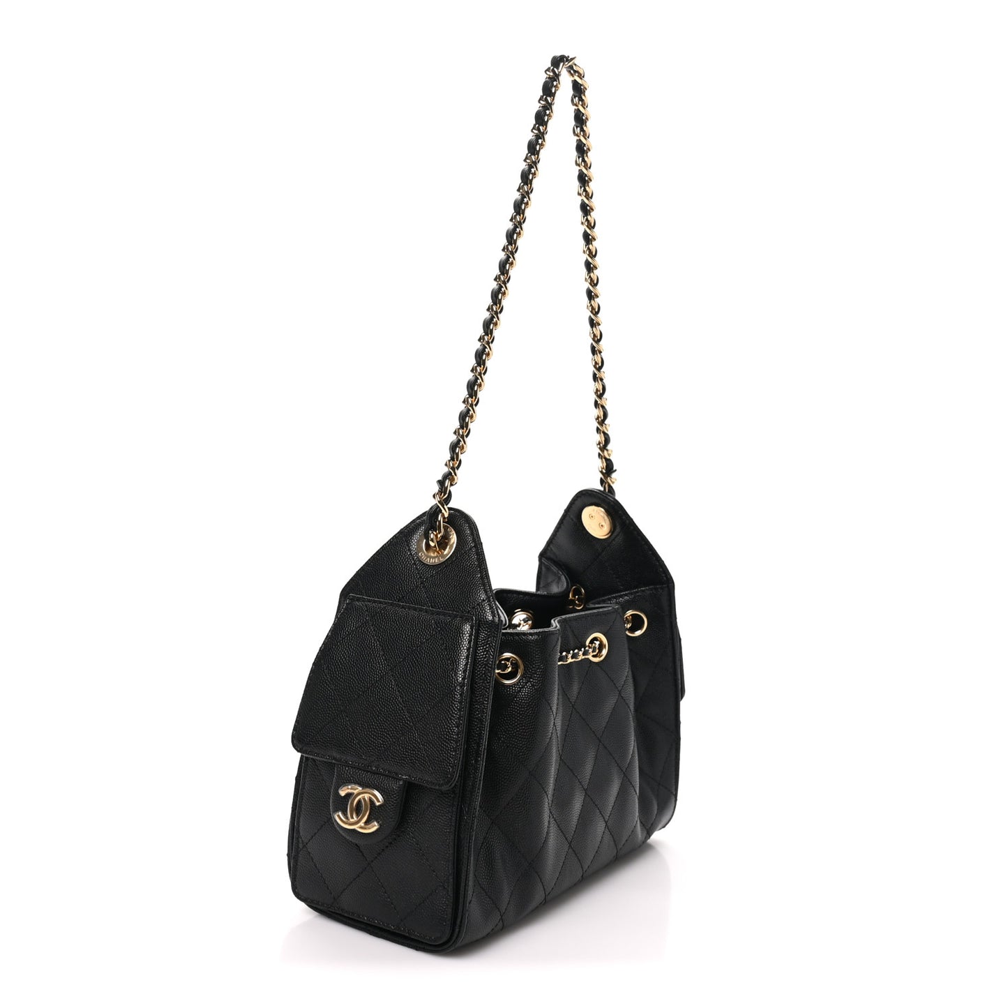 Caviar Quilted Mini Chanel 25 Handbag Black