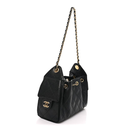 Chanel Caviar Quilted Mini Chanel 25 Handbag Black 2 of 10