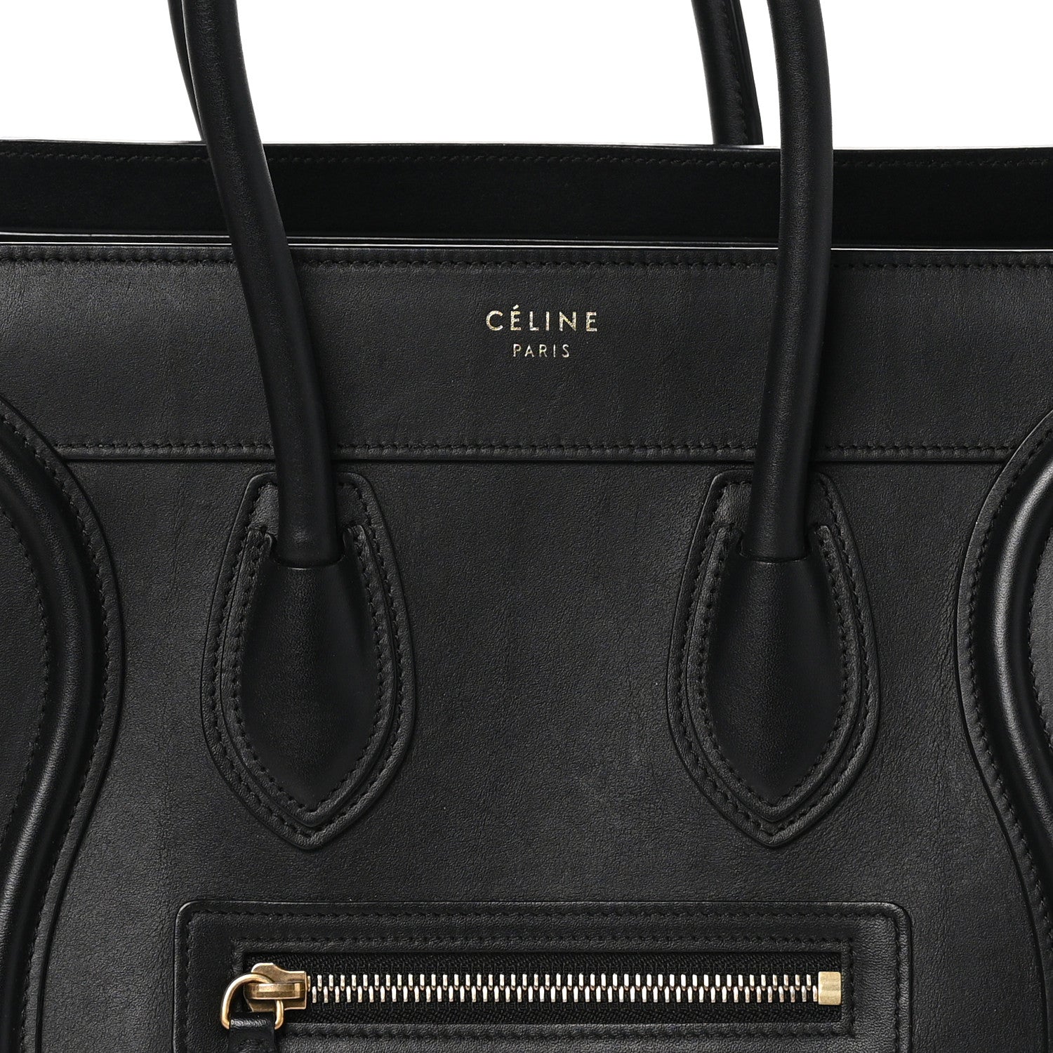 Celine Smooth Calfskin Micro Luggage Black 7 of 9