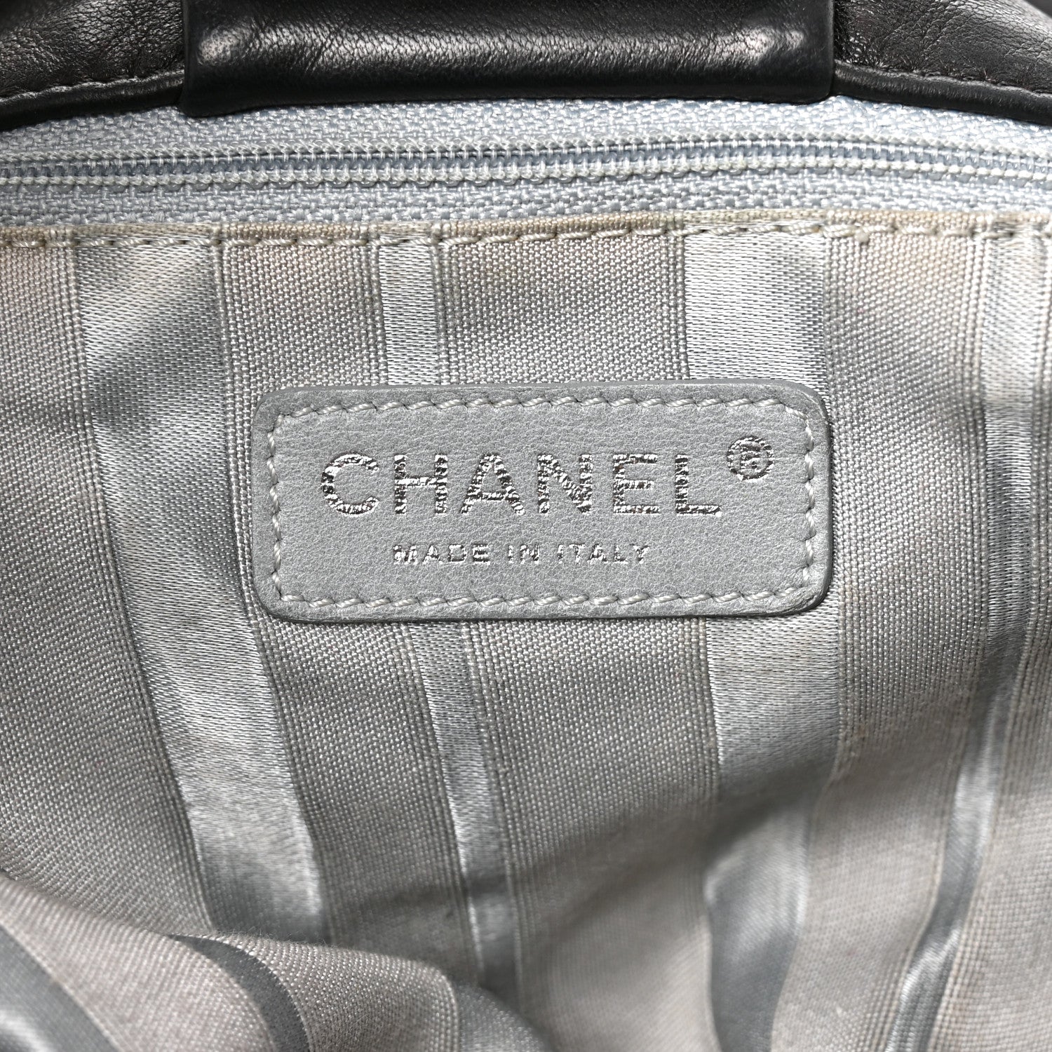 Chanel Lambskin CC Disc Accordion Flap Black 6 of 10