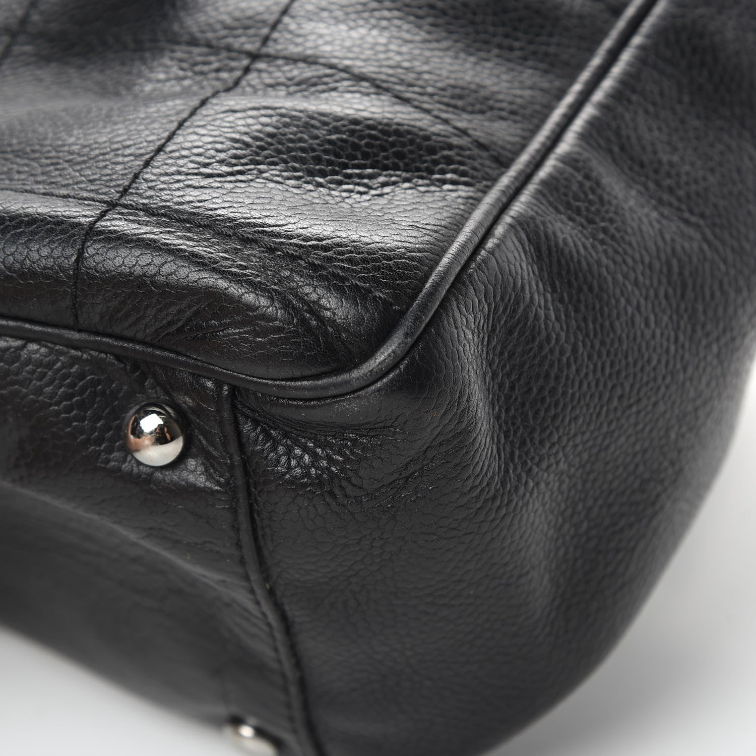 Chanel Caviar Square Stitched Tote Black 11 of 14