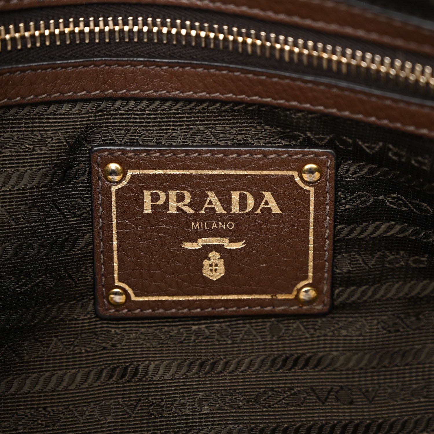Prada Vitello Daino Shopping Satchel Bruciato 6 of 13