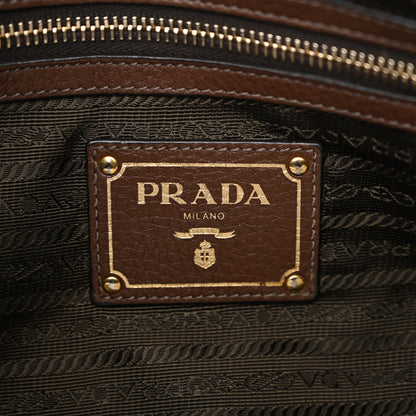 Prada Vitello Daino Shopping Satchel Bruciato 6 of 13