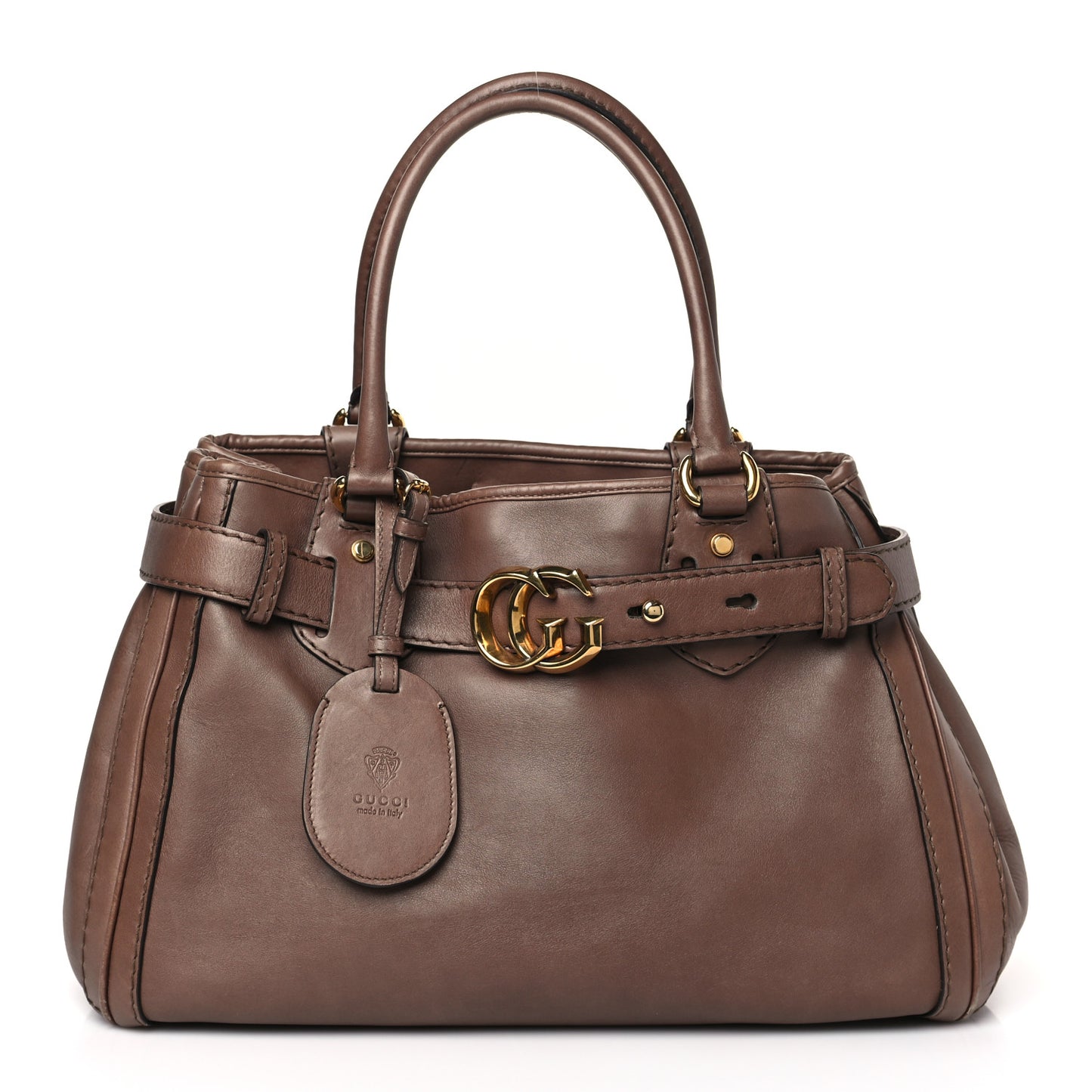 Calfskin Medium GG Running Tote Brown