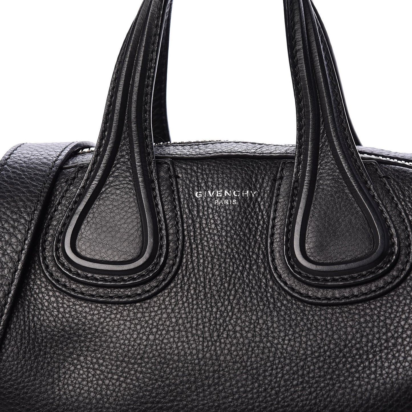 Pebbled Calfskin Small Nightingale Black