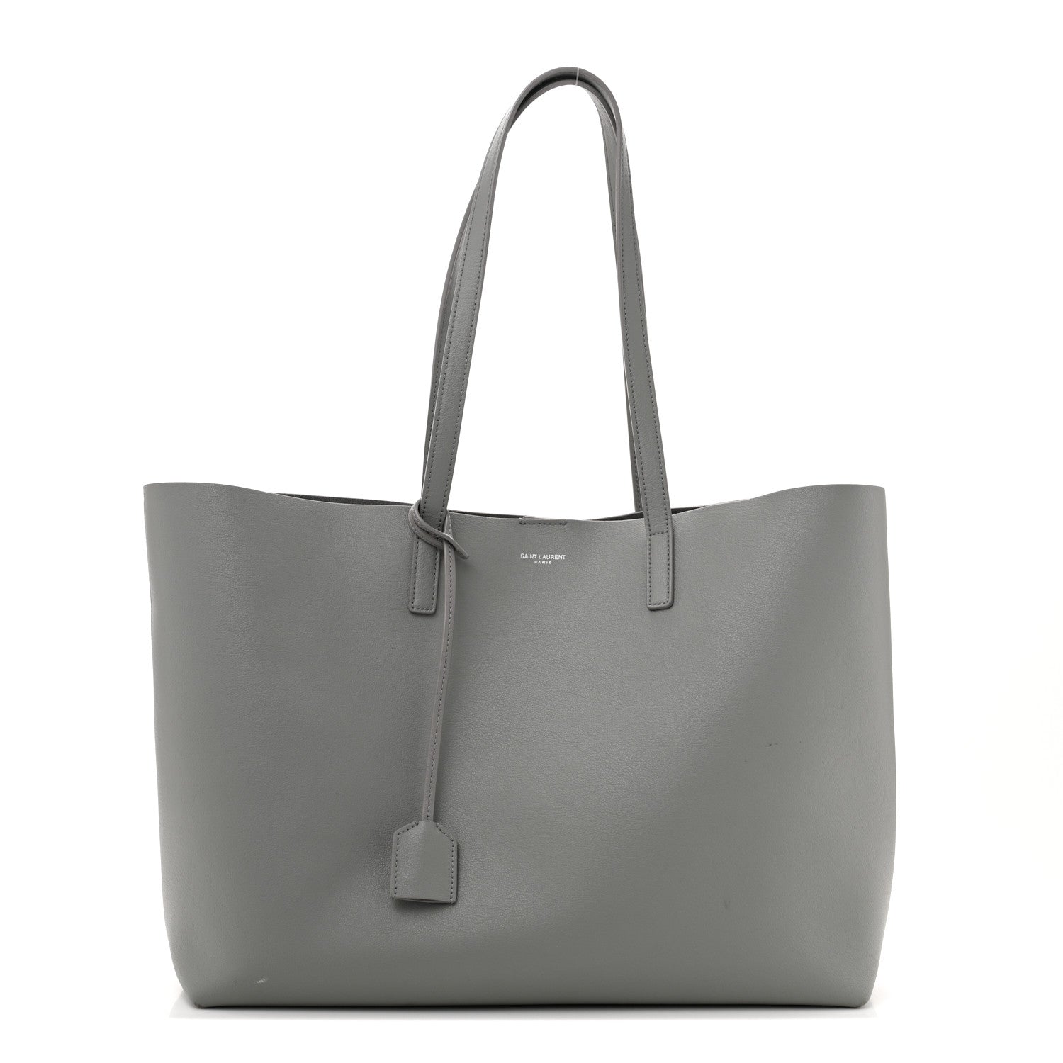 Saint Laurent Calfskin Large Shopping Tote Granite 1 of 14