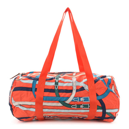 Hermes Silk Barenia Cavalcadour Duffle Orange Poppy Fauve 1 of 10