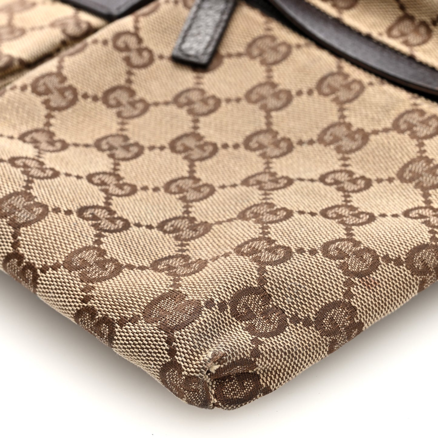 GG Monogram Double Pocket Belt Bag Dark Brown