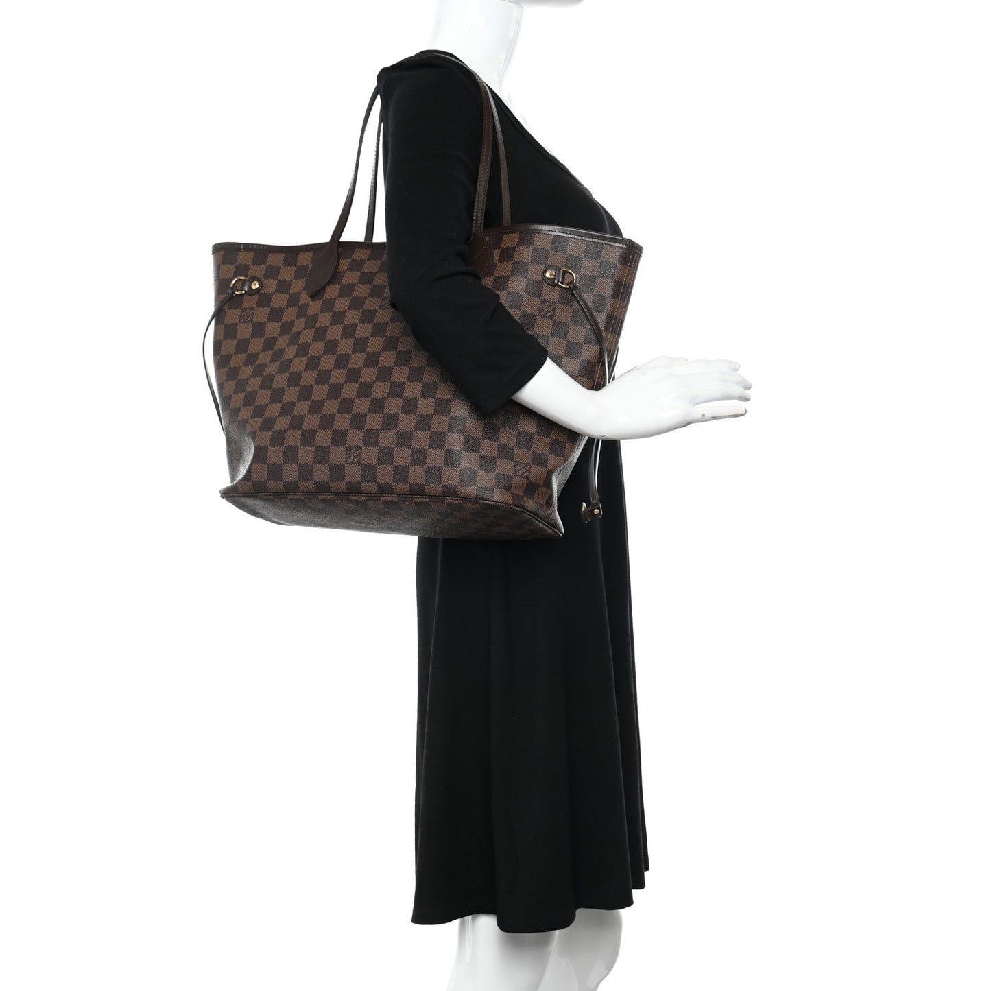 Damier Ebene Neo Neverfull MM Rose Ballerine