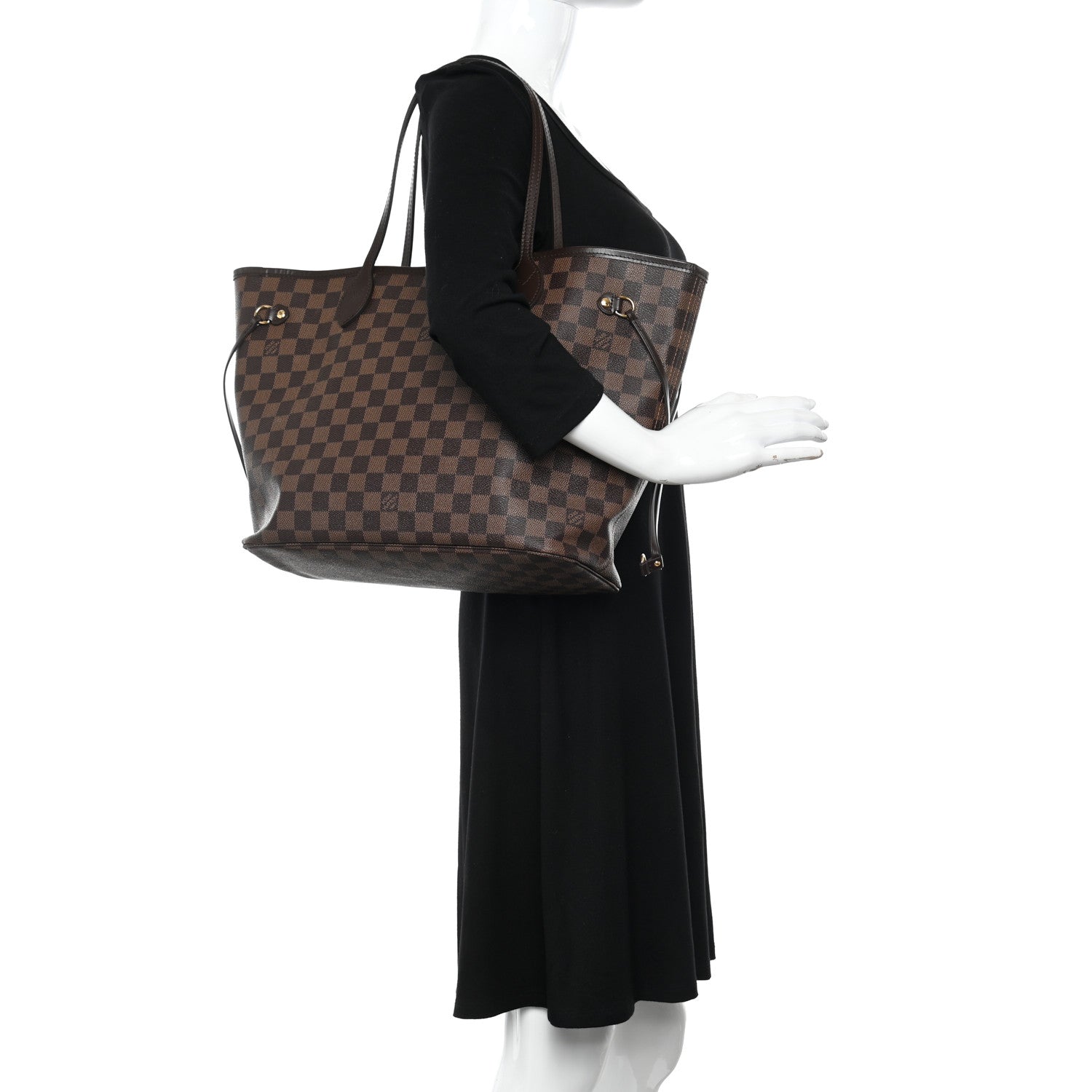 Louis Vuitton Damier Ebene Neo Neverfull MM Rose Ballerine 2 of 12