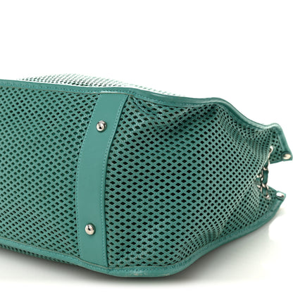 Chanel Calfskin Perforated Up In The Air Tote Green 10 of 10