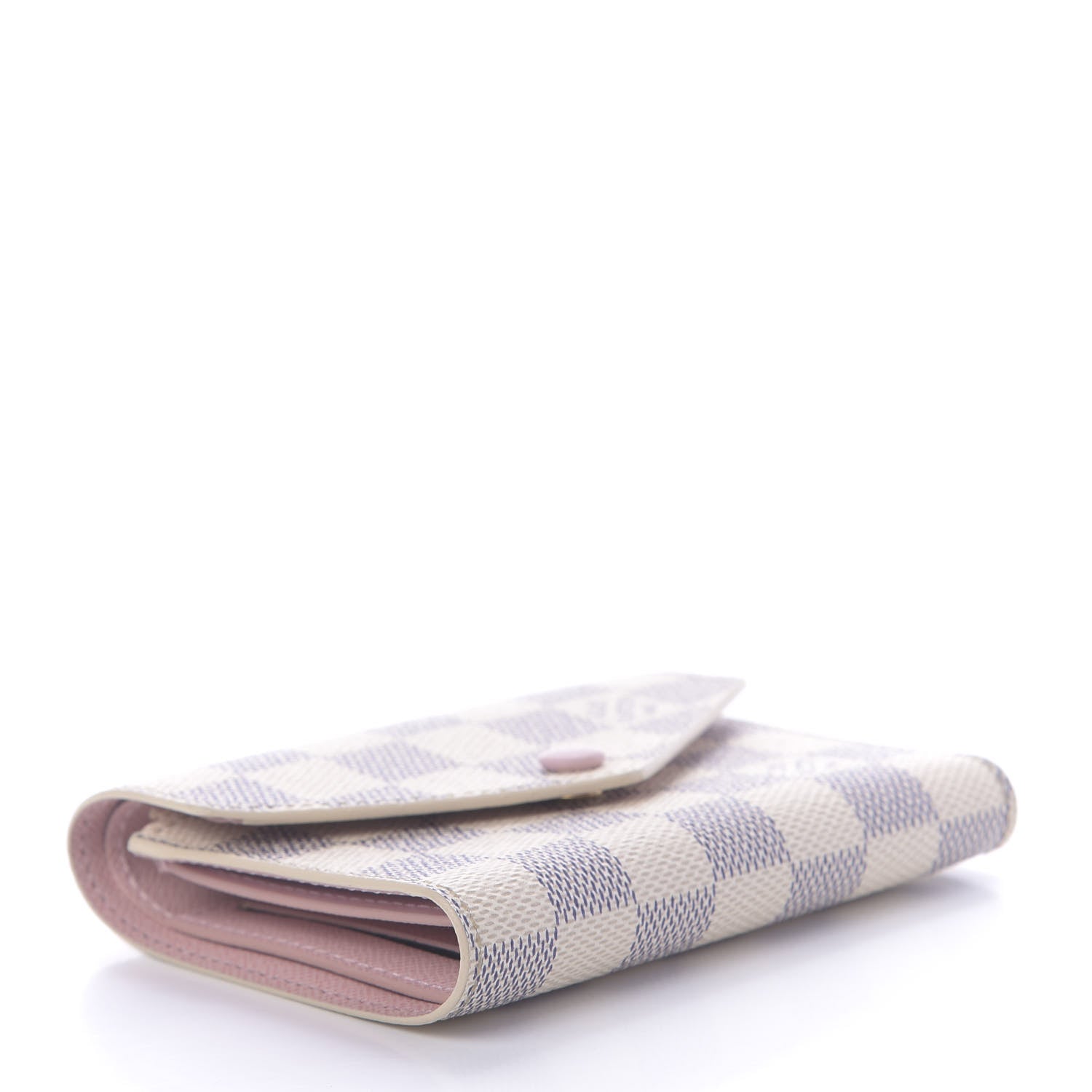 Louis Vuitton Damier Azur Victorine Wallet Rose Ballerine 4 of 9