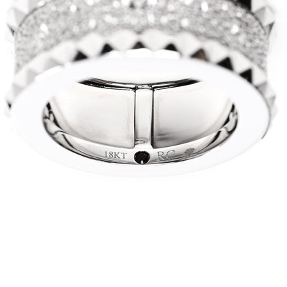 Roberto Coin 18K White Gold Diamond Rock & Diamonds Ring 53 6.5 4 of 4