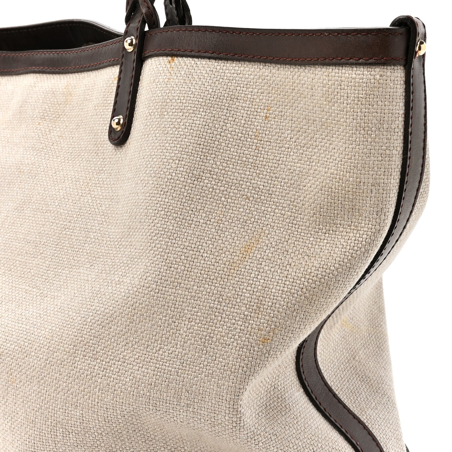 Linen Canvas Large Craft Logo Tote Brown