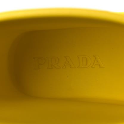 Prada Soft Mellow Rubber Triangle Logo Embossed Womens 25mm Booties 36 Sole 7 of 7