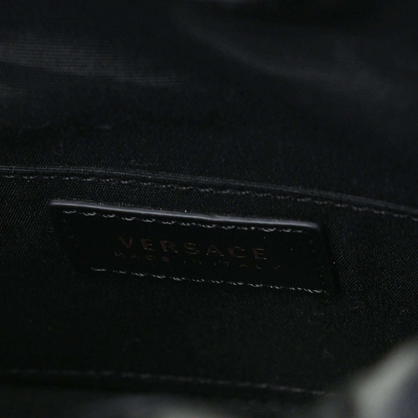 Nappa Quilted Medusa Bucket Bag Black