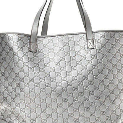 Gucci Guccissima Large Tote Silver 8 of 21