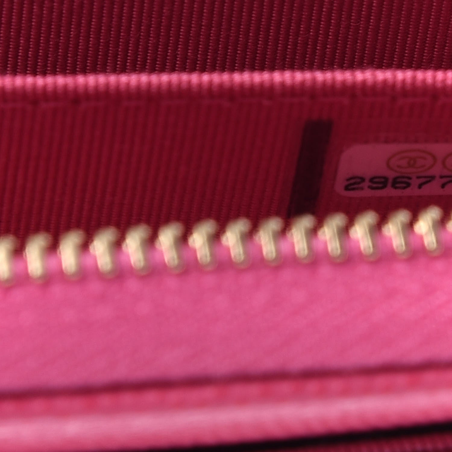 Chanel Caviar Quilted Zip Coin Purse Pink 7 of 7