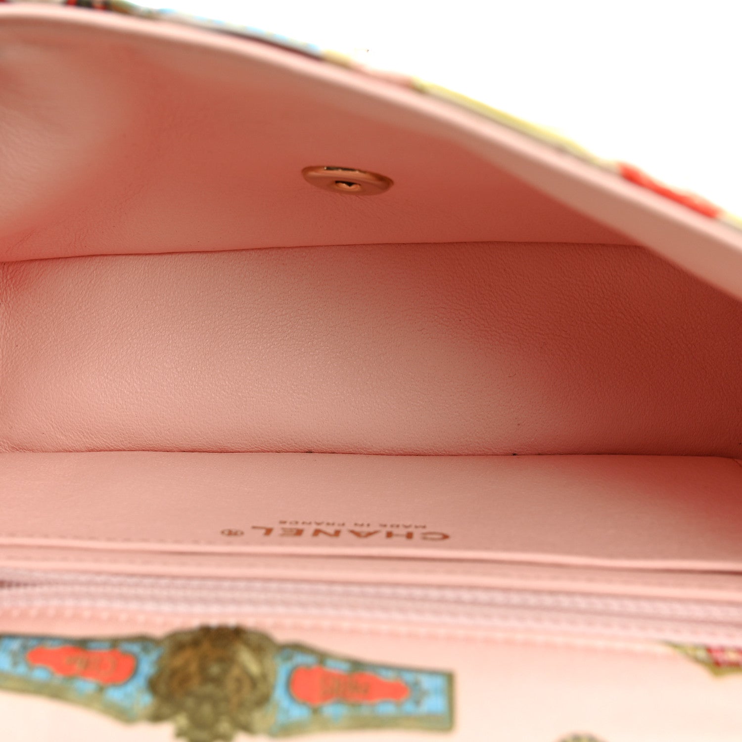 Chanel Satin Paris Cuba Cigare Print Mini Flap Pink 5 of 10