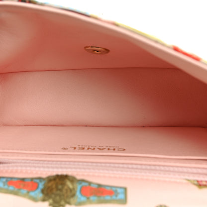 Chanel Satin Paris Cuba Cigare Print Mini Flap Pink 5 of 10