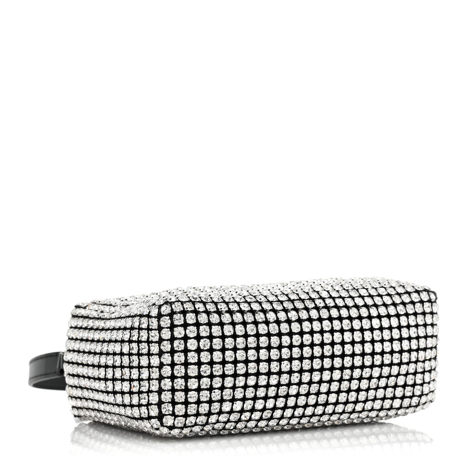 Alexander Wang Mesh Crystal Rhinestone Mini Heiress Pouch Black Silver 4 of 8