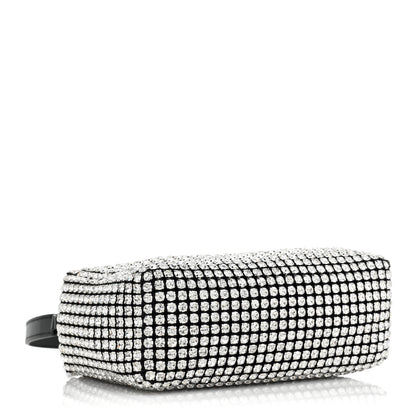 Alexander Wang Mesh Crystal Rhinestone Mini Heiress Pouch Black Silver 4 of 8