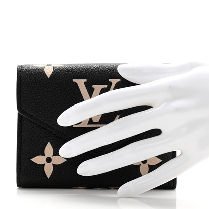 Louis Vuitton Empreinte Monogram Giant Victorine Wallet Black Beige 2 of 7