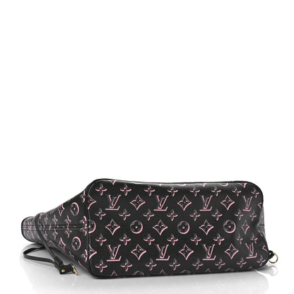 Louis Vuitton Monogram Fall For You Neverfull MM Black 5 of 9