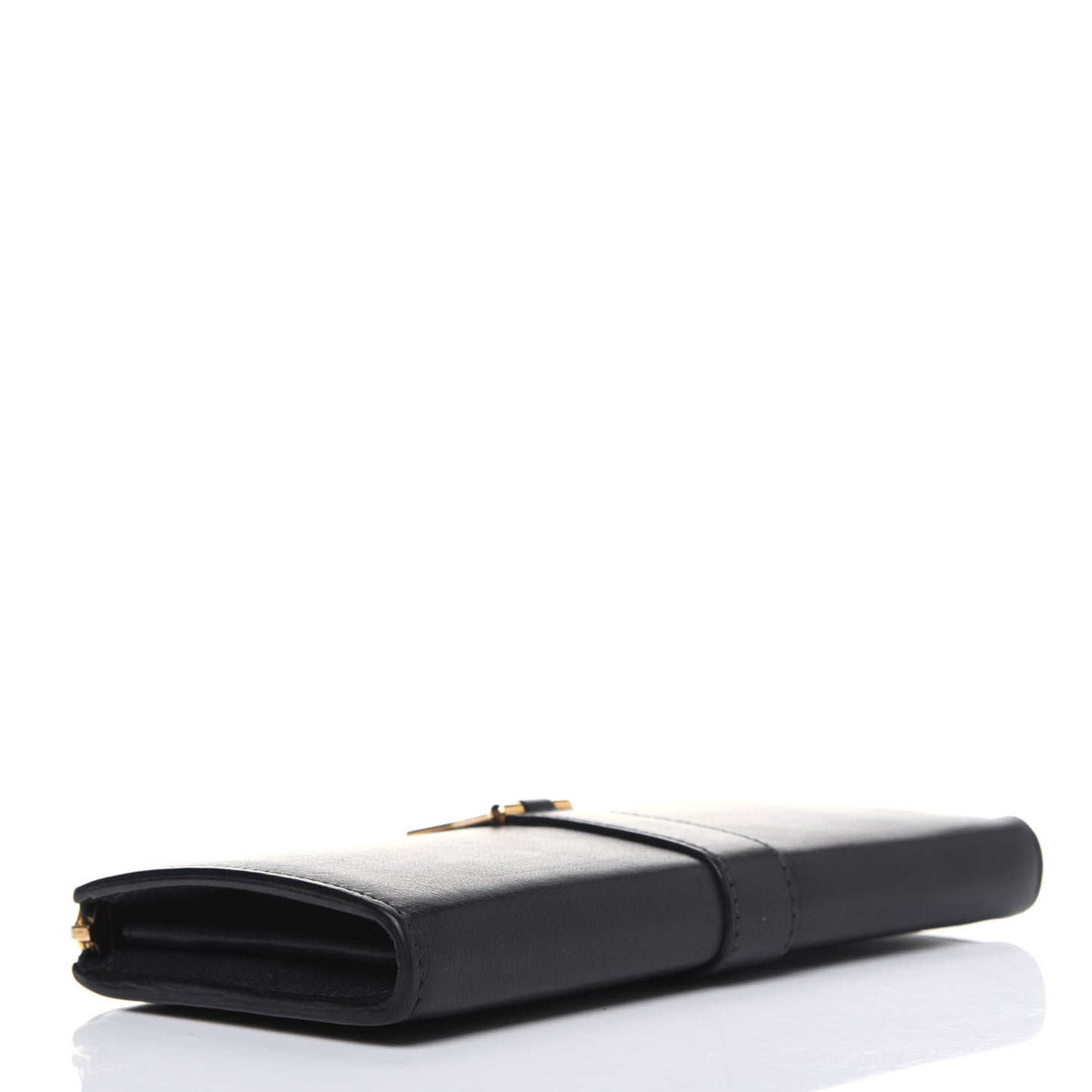 Calfskin Classic Y Ligne Zip Wallet Black