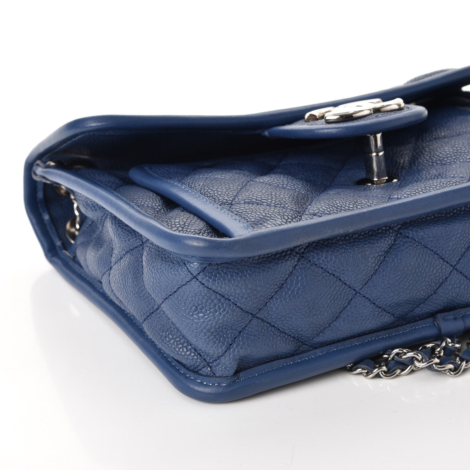 Chanel Caviar Quilted Mini French Riviera Flap Blue 11 of 12