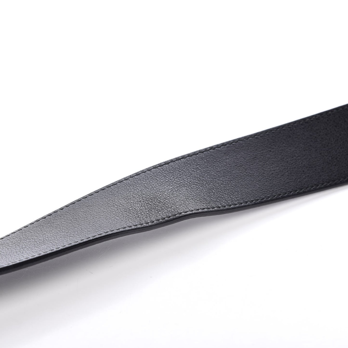 Textured Dollar Calfskin Nickel Double G 40mm Belt 80 32 Black