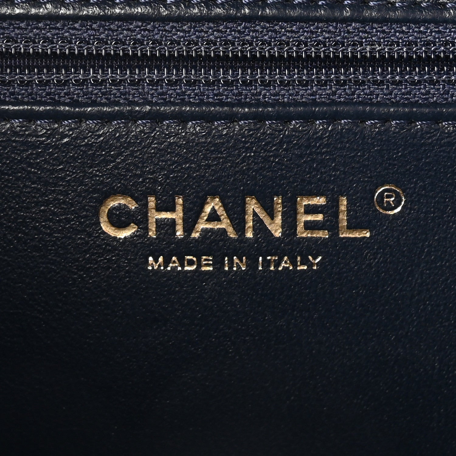 Chanel Caviar Quilted Large CC Filigree Vanity Case Navy 6 of 10