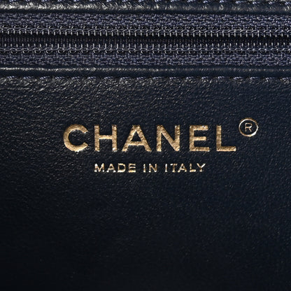 Chanel Caviar Quilted Large CC Filigree Vanity Case Navy 6 of 10