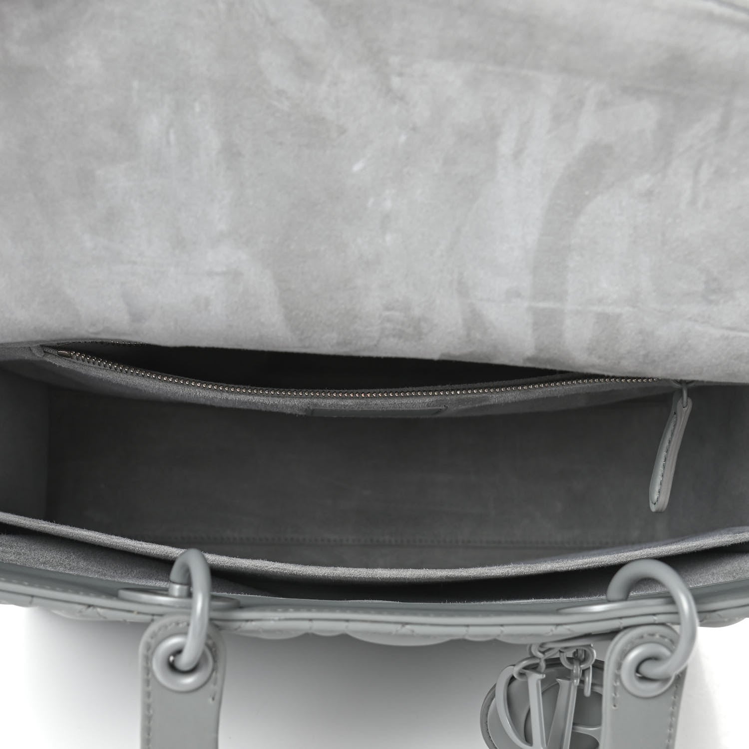 Christian Dior Ultra Matte Calfskin Cannage Large Lady Dior Grey Stone 4 of 4