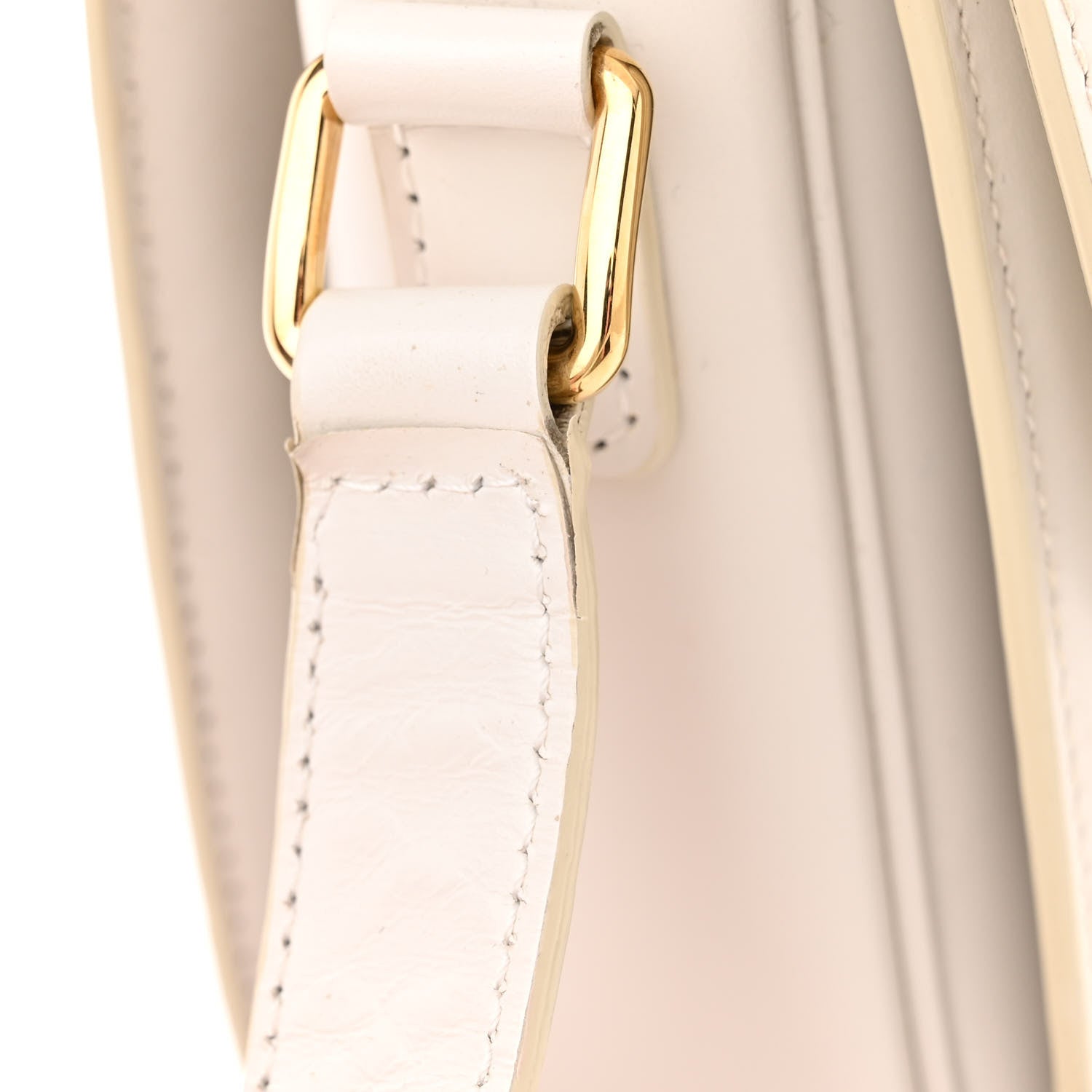 Celine Shiny Calfskin Medium Triomphe White 15 of 18