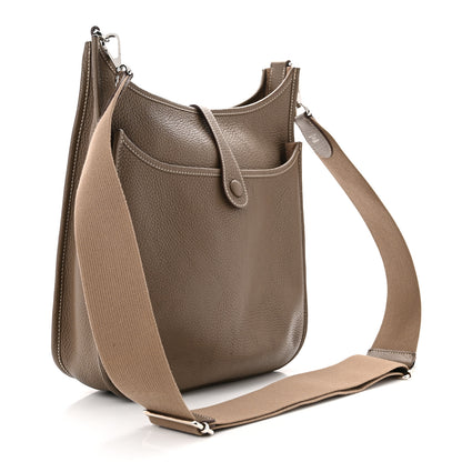 Hermes Taurillon Clemence Evelyne III PM Etoupe 3 of 12