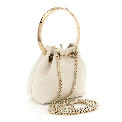 Jimmy Choo Smooth Nappa Bon Bon Bucket Bag Latte 2 of 10