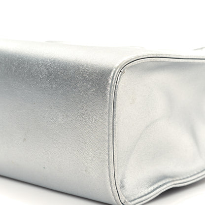 Telfar Metallic Vegan Leather Small Shopping Bag Silver 10 of 12