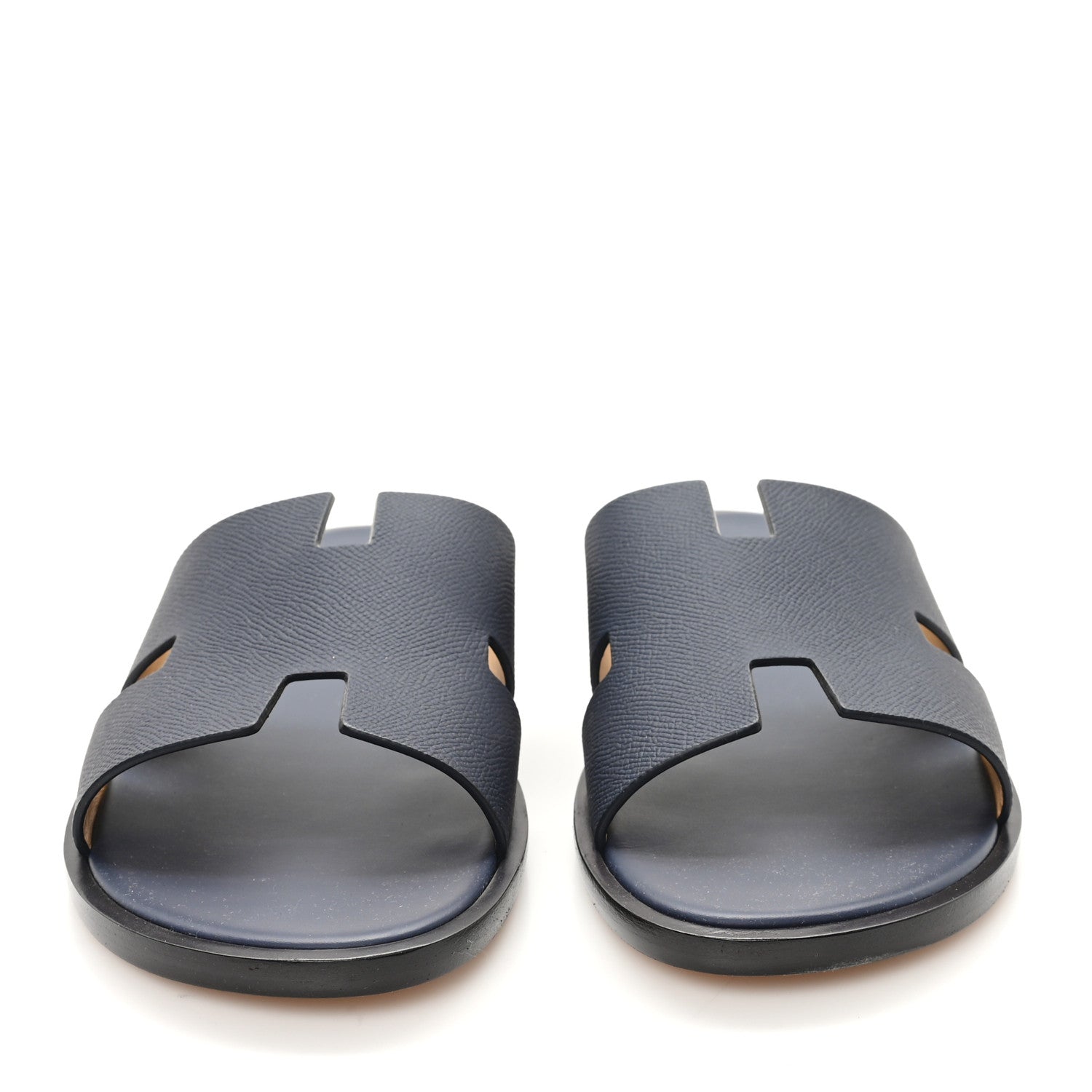 Hermes Epsom Mens Izmir Sandals 45.5 Marine 3 of 10