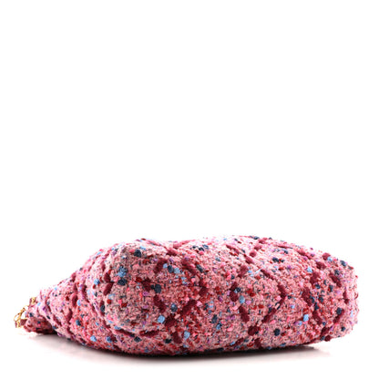 Chanel Tweed Quilted Chanel 22 Pink Burgundy 5 of 16