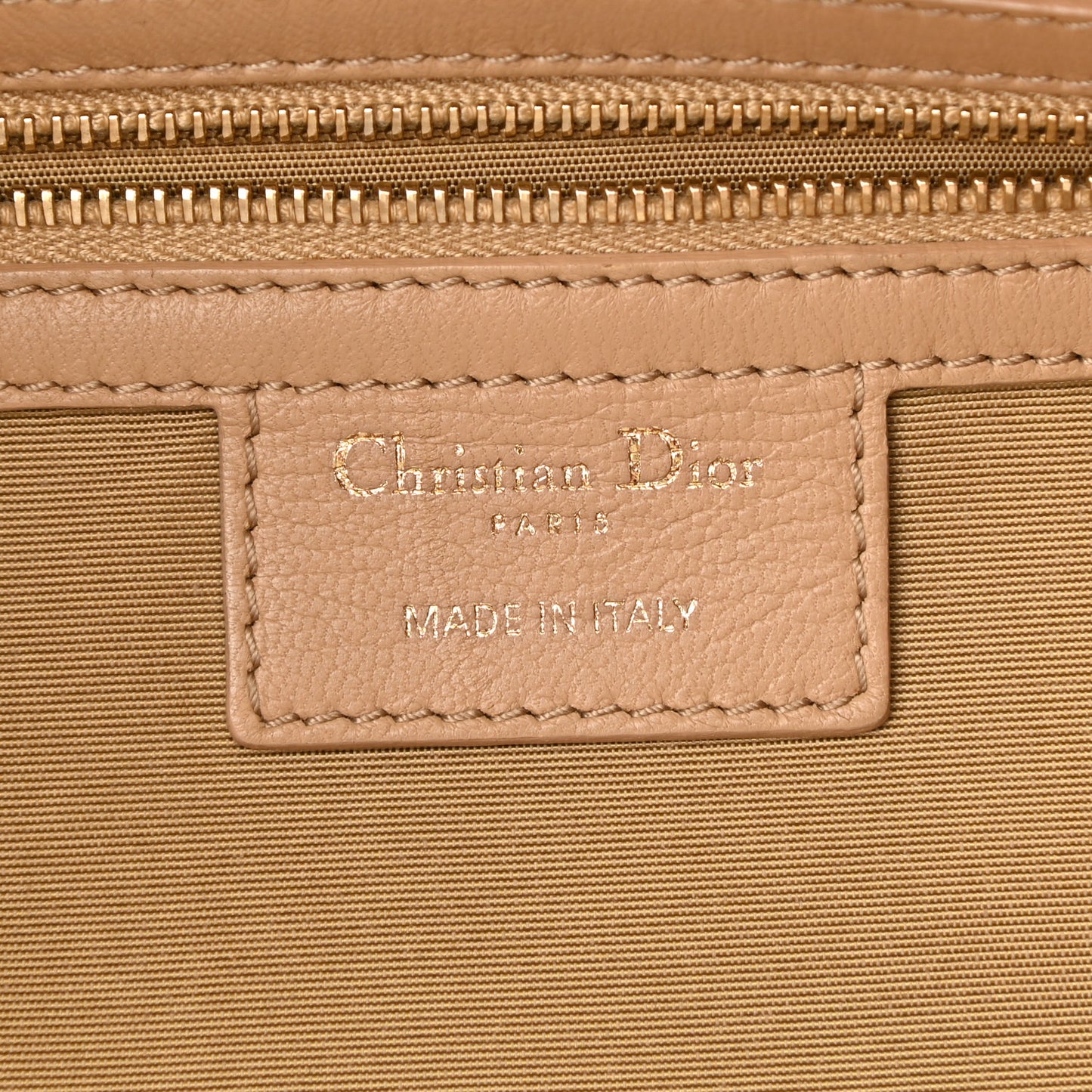Lambskin Cannage Chri Chri Tote Beige
