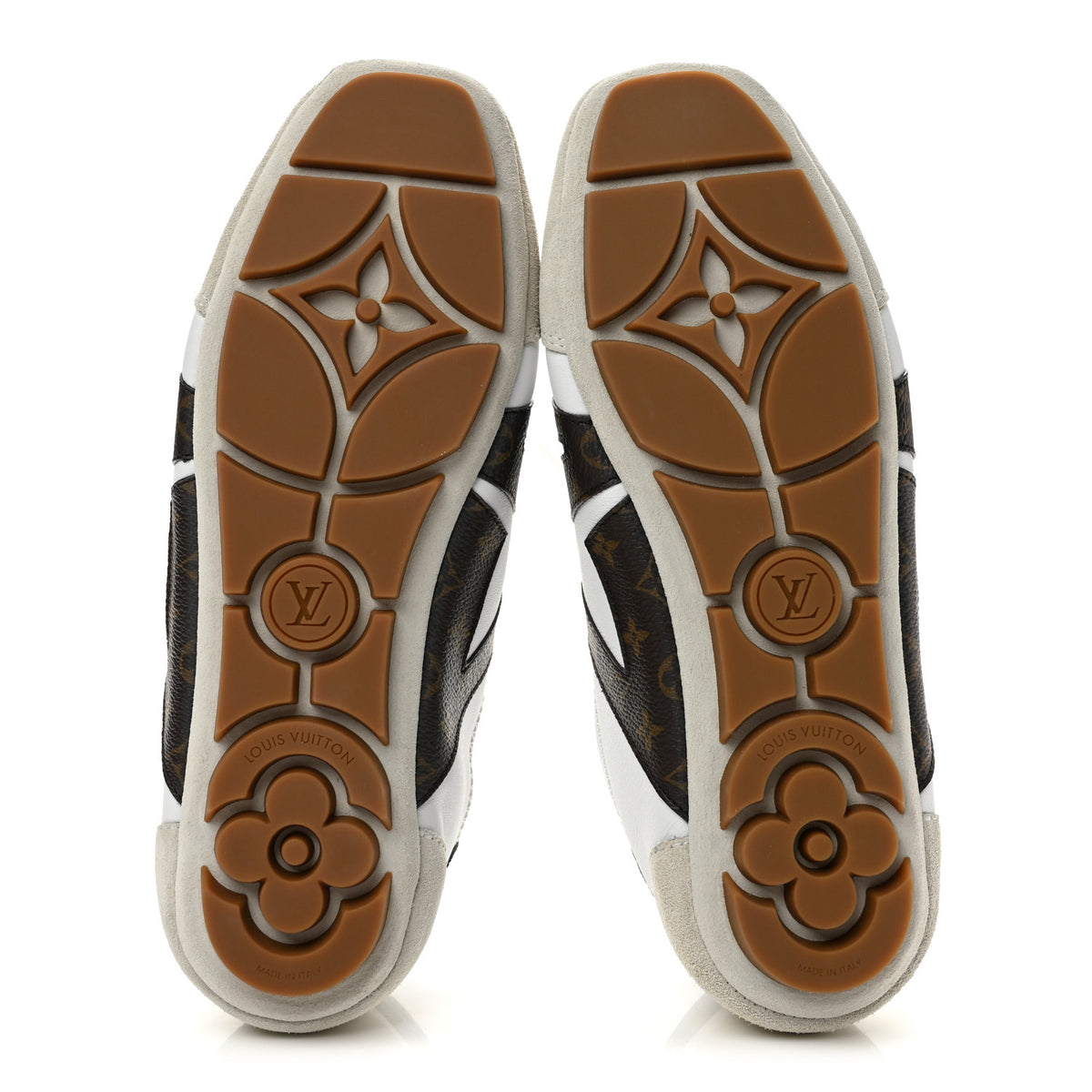 Monogram Calfskin Womens LV Sneakerina 37 White