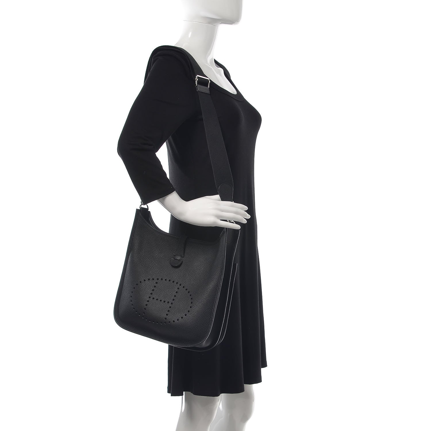 Hermes Taurillon Clemence Evelyne III PM Black 2 of 9