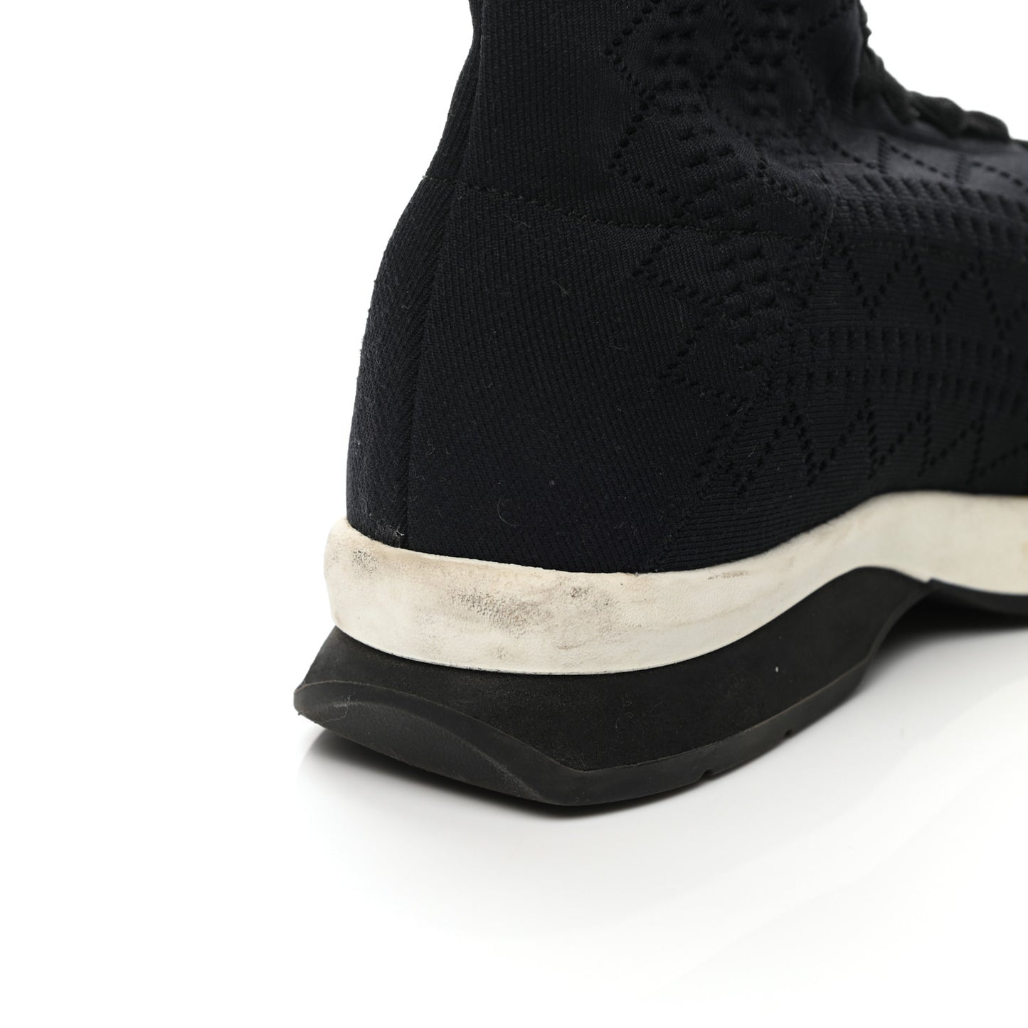 Stretch Knit Womens Sock Sneakers 35 Black