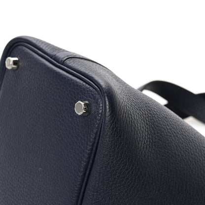 Hermes Taurillon Clemence Picotin Lock 18 PM Bleu Nuit 12 of 13