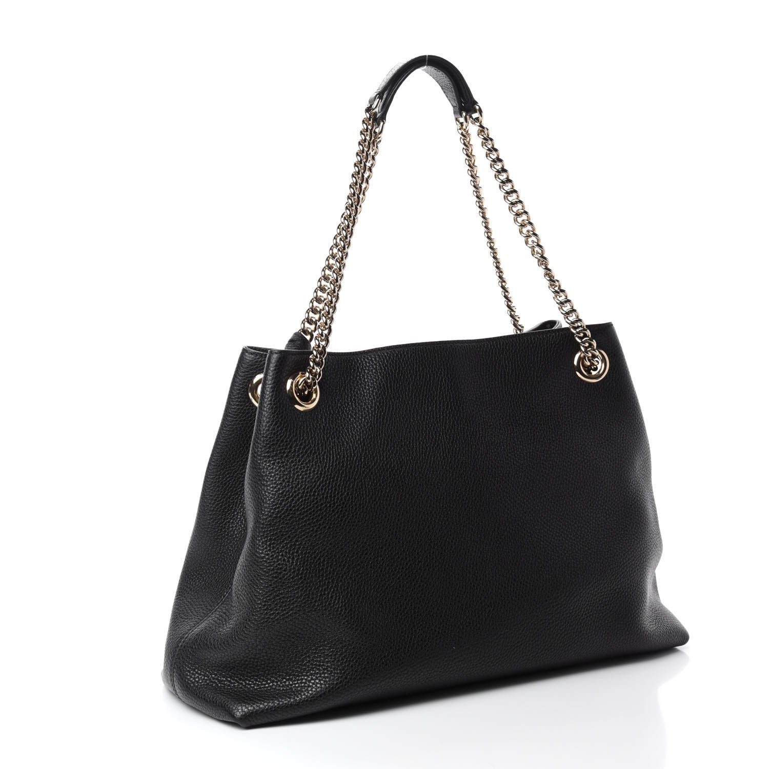 Gucci Pebbled Calfskin Medium Soho Chain Shoulder Bag Black 3 of 11