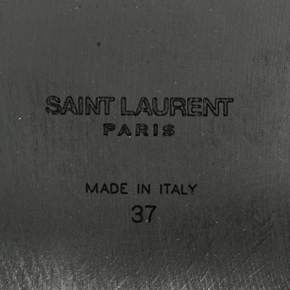 Saint Laurent Smooth Calfskin Le Maillon Clogs 37 Black 6 of 10